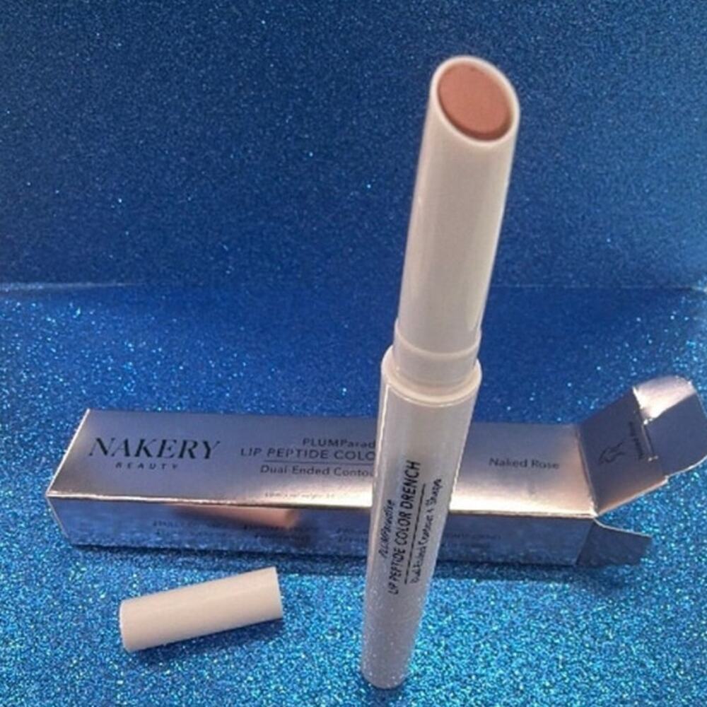 Nakery Beauty PLUMParadise Lip Peptide - Dual-Ended Lipstick & Liner-NAKED ROSE